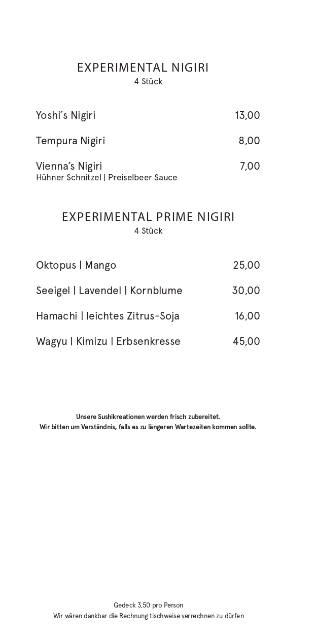 Dots im Brunnerhof – Drinks Menu